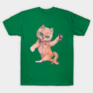 Playful Kitten with Green Eyes T-Shirt